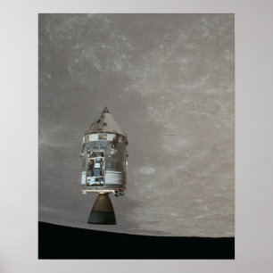 Affiche Apollo 15 Command Service Module above the Moon