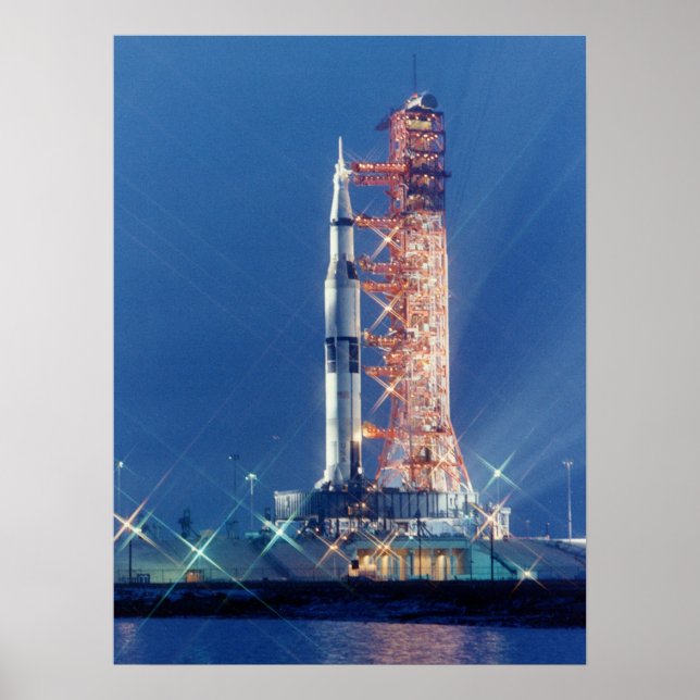 Affiche Apollo 16 sur le panneau de lancement (Devant)