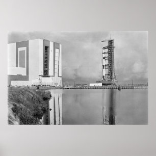 Affiche Apollo 8 Déplacement à partir du bâtiment d'assemb