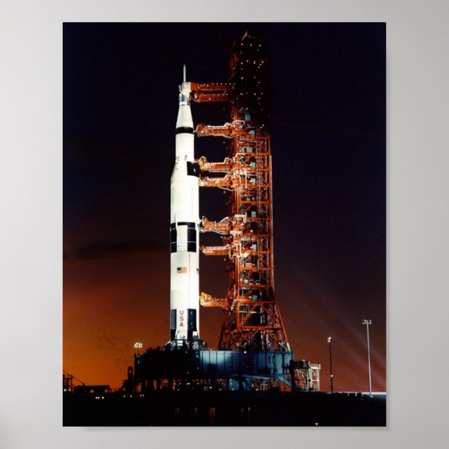 Affiche Apollo 8 sur le plan de lancement (Devant)