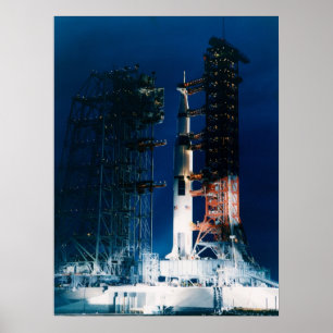 Affiche Apollo 9 sur le plan de lancement
