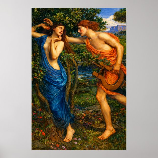 Affiche Apollo and Daphne by John William Waterhouse (Devant)