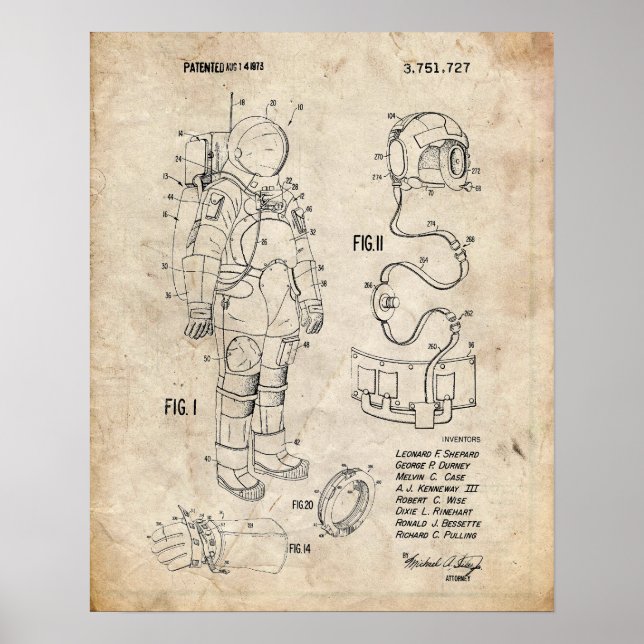 Affiche Apollo Space Suit Patent (Devant)