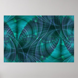 Affiche Apophyse Fractal Art I - bleu