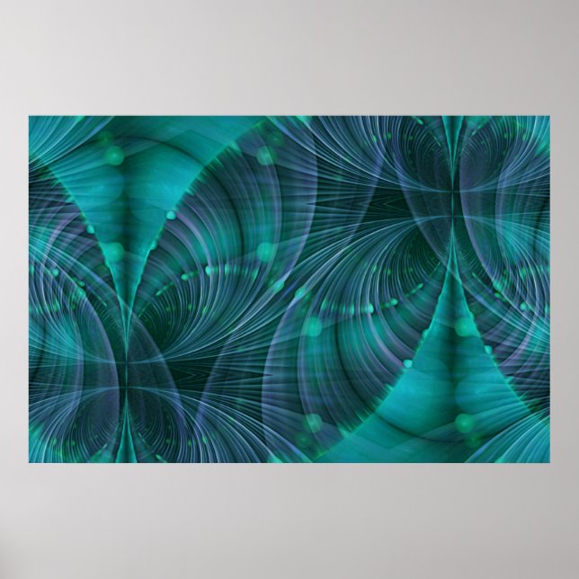 Affiche Apophyse Fractal Art I - bleu (Devant)