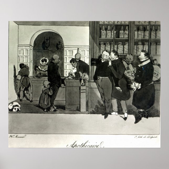 Affiche Apothecaire, gravé par Delpech (Devant)