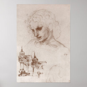 Affiche Apôtre Jacobus Château Sforza, Léonard de Vinci