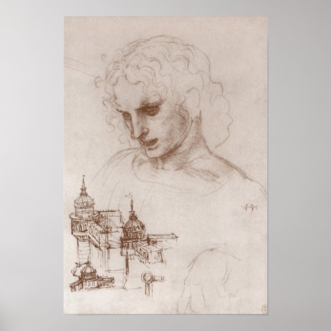 Affiche Apôtre Jacobus Château Sforza, Léonard de Vinci (Devant)