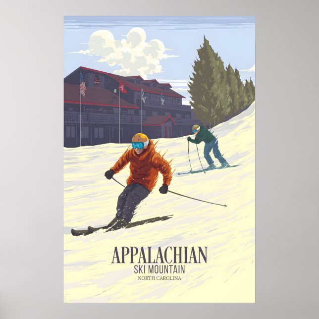 Affiche Appalachian Ski Mountain Caroline du Nord États-Un (Devant)