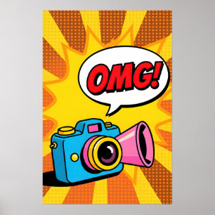 Affiche Appareil photo rétro Pop Art