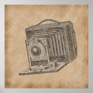 Affiche Appareil photo vintage tendance