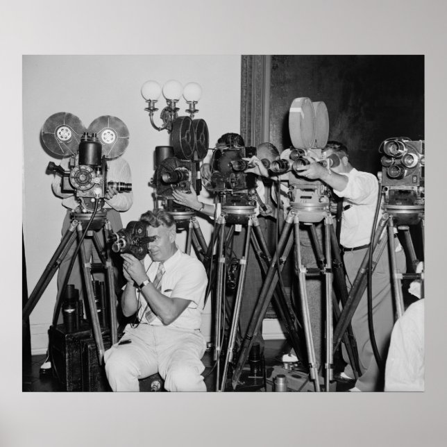 Affiche Appareils photo anciens à la Maison Blanche dans l (Devant)