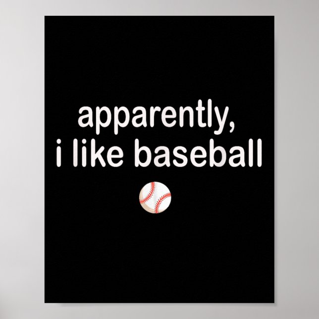 Affiche Apparemment j'aime le baseball  (Devant)