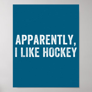 Affiche Apparemment j'aime le hockey, drôle saison de hock