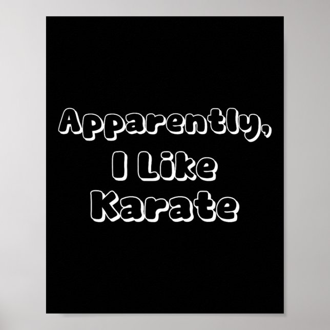 Affiche Apparemment, J'Aime Le Karaté (Devant)