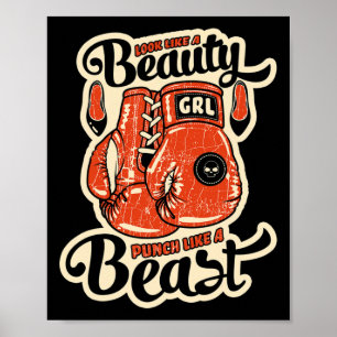 Affiche Apparence De Beauté, Poing Comme Une Bête' Boxe Ou