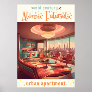 Affiche Appartement urbain futuriste atomique