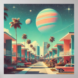 Affiche Appartements Atomiques Futuristes New Florida