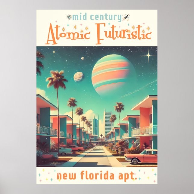 Affiche Appartements Atomiques Futuristes New Florida (Devant)