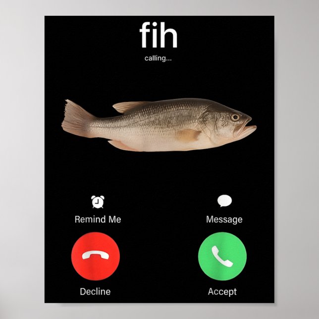 Affiche Appel Fih Me Rappeler Message Refuser Accepter Tél (Devant)