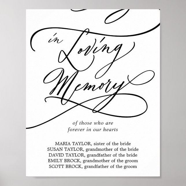 Affiche Appel Romantique de Calligraphie de Mariage en Sou (Devant)