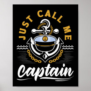 Affiche Appelez-Moi Simplement Capitaine Pour Un Marin Mar