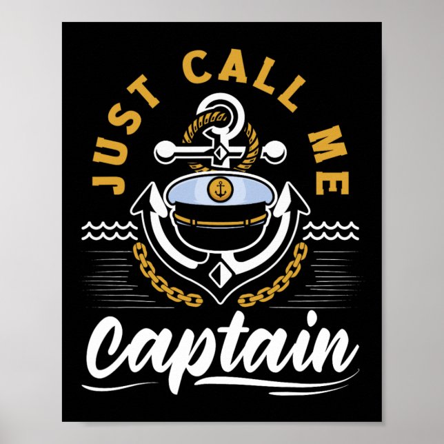 Affiche Appelez-Moi Simplement Capitaine Pour Un Marin Mar (Devant)