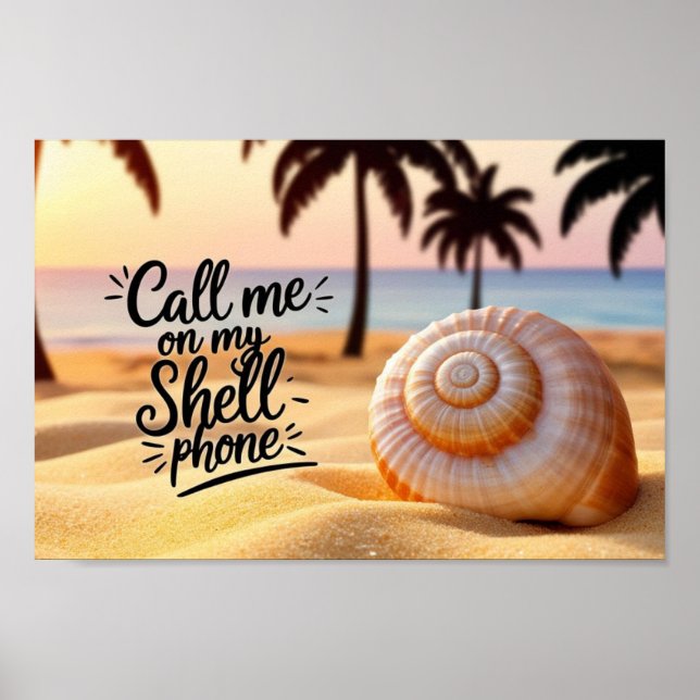 Affiche Appelle-moi sur mon téléphone Shell (Devant)