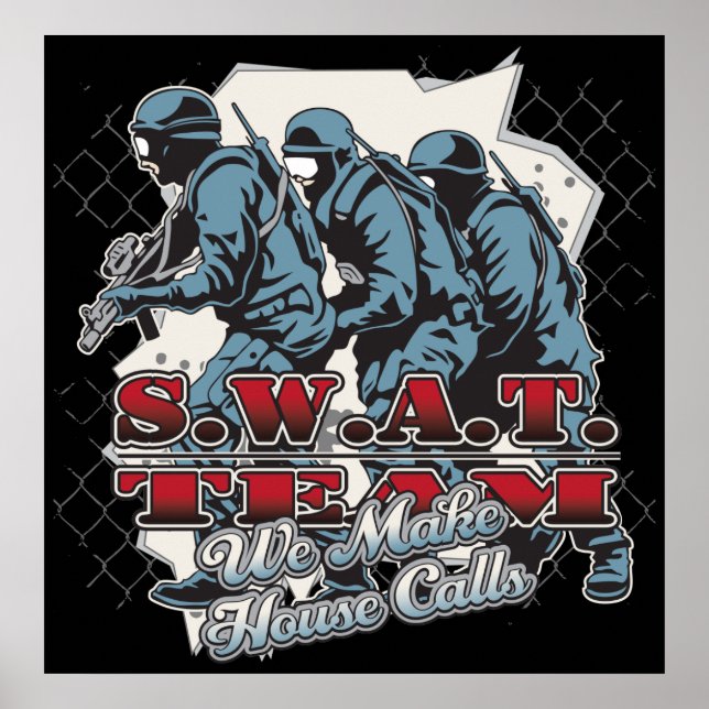 Affiche Appels du siège de l'équipe SWAT (Devant)