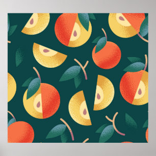 Affiche Apple Delight : Vert Foncé Sans Couleur.