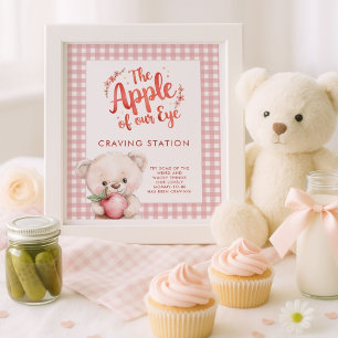 Affiche Apple of Eye En vichy Baby shower Craving Station