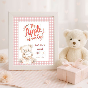 Affiche Apple of Eye En vichy Baby showers Cartes et Cadea