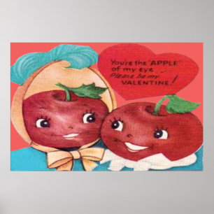 Affiche Apple Of My Eye Heart Valentine