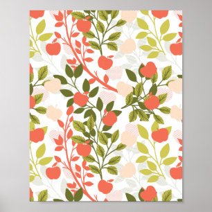 Affiche Apple Orchard Floral Garden Motif