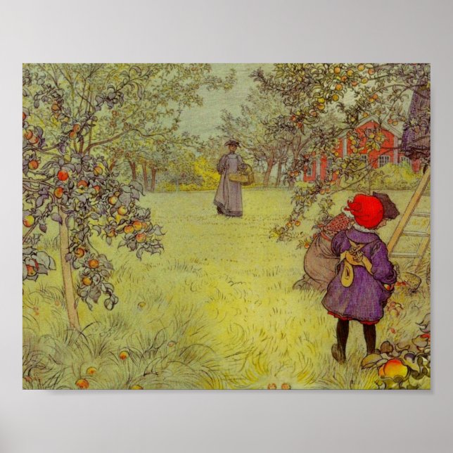 Affiche Apple Orchard Harvest (Devant)