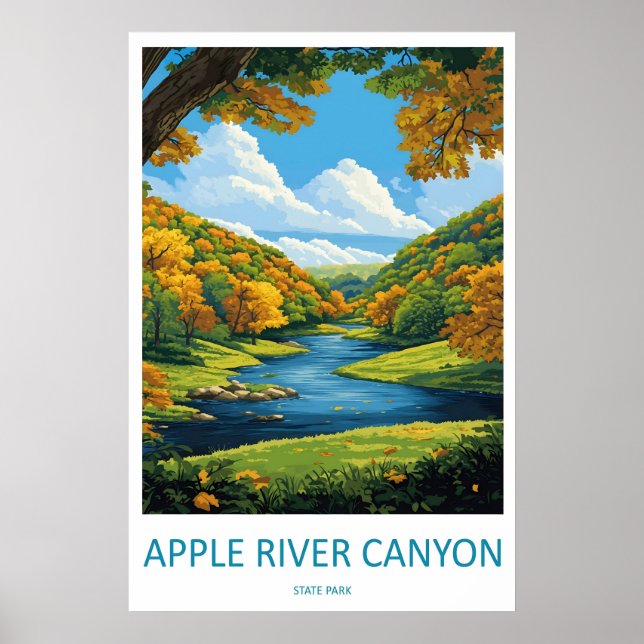 Affiche Apple River Canyon State Park Voyage Ancien (Devant)