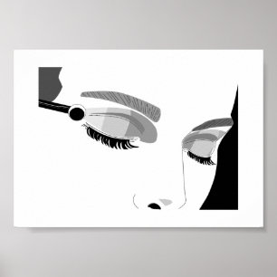 Affiche Application de Maquillage