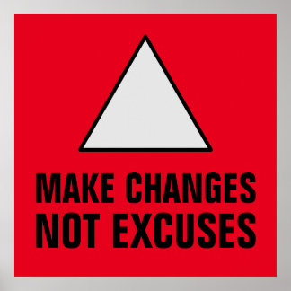 Affiche Apporter des modifications n'excite pas le rouge i