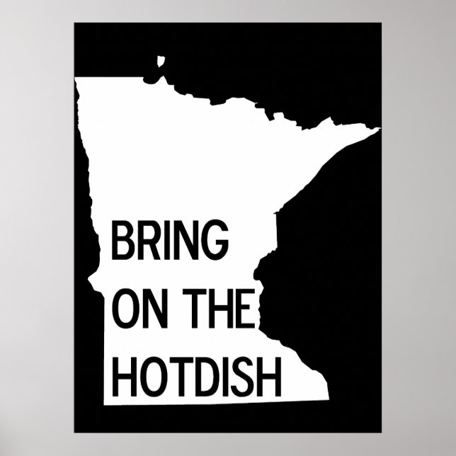 Affiche Apportez l'affiche Hotdish Funny Minnesota (Devant)