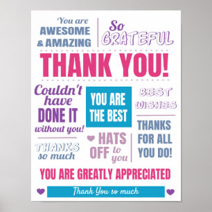 Affiche Appréciation du Merci