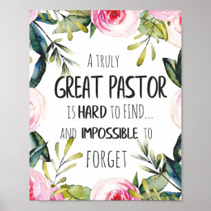 Affiche Appréciation du pasteur Cadeau Merci du pasteur