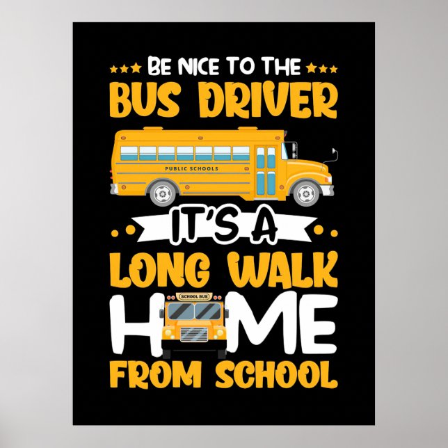 Affiche Appréciez Le Conducteur De Bus (Devant)