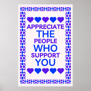 Affiche Appréciez Les Personnes Qui Vous Soutiennent Wall