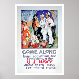 Affiche Apprendre et voir quelque chose dans la Marine (US