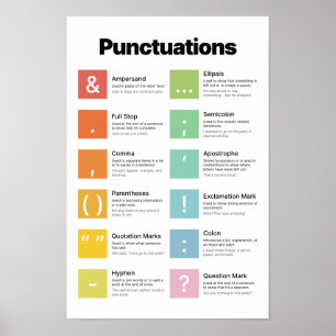 Affiche Apprendre la ponctuation