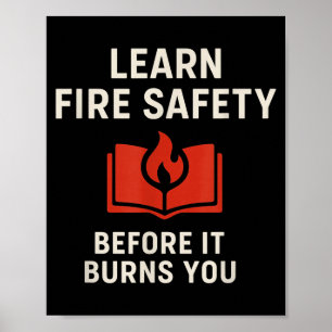 Affiche Apprendre la sécurité incendie Soutien à la sensib