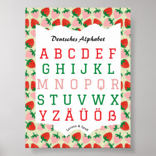 Affiche Apprendre l'alphabet allemand & plaisir 