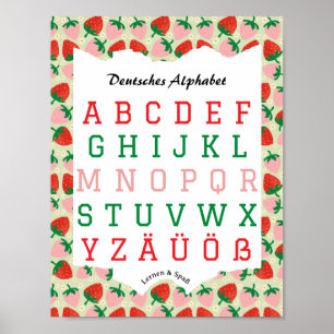 Affiche Apprendre l'alphabet allemand & plaisir 