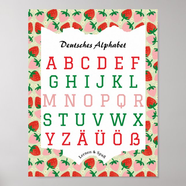 Affiche Apprendre l'alphabet allemand & plaisir  (Devant)