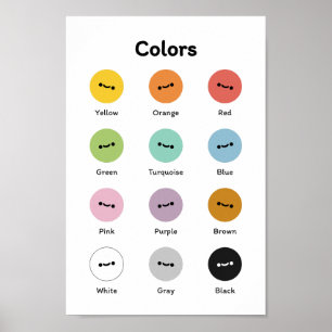 Affiche Apprendre les couleurs